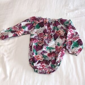 Floral Long Sleeve Baby Romper